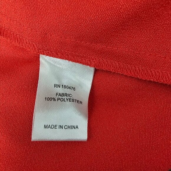 Crosby By Mollie Burch Keyhole Collar Long Sleeve Red Top - Picture 4 of 7